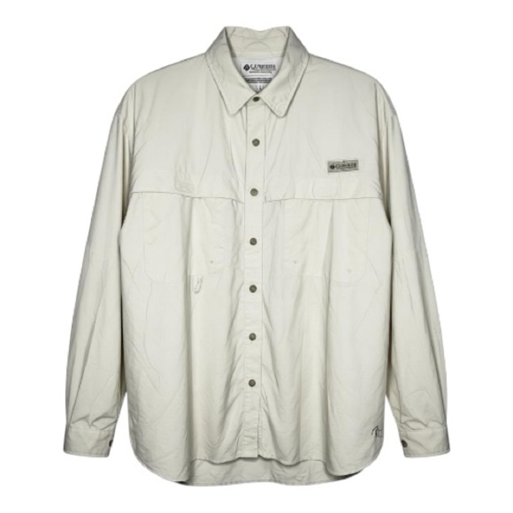 Columbia PFG Men's Vintage Nylon‎ Outdoor Angler Button Down Shirt